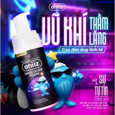 Dung dịch vệ sinh nam Masculine Foam Oniiz Plus 145ml - Bọt sạch sâu, dưỡng ẩm, hương Cocktail, giá 149.000 VND