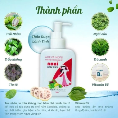 Dung dịch vệ sinh phụ nữ Noni trầu không, trái nhàu - giảm ngứa, làm sạch dịu nhẹ 179.000₫ 4