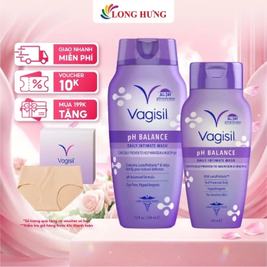 Dung dịch vệ sinh phụ nữ Vagisil pH Balance 240ml - Giá 249.000, cân bằng pH, nhẹ nhàng