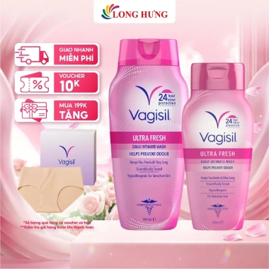 Dung dịch vệ sinh phụ nữ Vagisil Ultra Fresh Daily Intimate Wash 240ml/354ml - Giá chỉ 249.000 VND giảm từ 316.230 VND