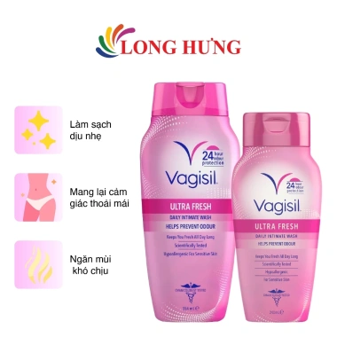 Dung dịch vệ sinh phụ nữ Vagisil Ultra Fresh Daily Intimate Wash 240ml/354ml - Giá chỉ 249.000 VND giảm từ 316.230 VND