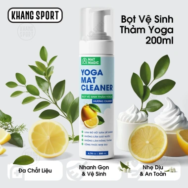 Dung Dịch Vệ Sinh Thảm Yoga 200ml Bọt Mat Magic - Sạch Nhanh Khử Mùi, 43.000 VND 2