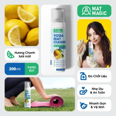 Dung Dịch Vệ Sinh Thảm Yoga 200ml Bọt Mat Magic - Sạch Nhanh Khử Mùi, 43.000 VND 4