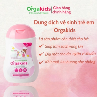 Dung dịch vệ sinh trẻ em Orgakids dịu nhẹ, an toàn cho làn da bé 150ml - 96.040đ