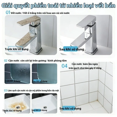 Dung dịch vệ sinh vòi nước YiYi 380ml - Loại bỏ vết ố, giữ bóng, không cọ, dễ dùng, 67.620 VND 8 Dung dịch vệ sinh vòi nước YiYi 380ml - Loại bỏ vết ố, giữ bóng, không cọ, dễ dùng, 67.620 VND 8