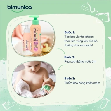 Dung dịch vệ sinh vùng kín BIMUNICA 250ml - Dịu nhẹ cho bé gái 0 tháng, chính hãng, giảm còn 299k 6 Dung dịch vệ sinh vùng kín BIMUNICA 250ml - Dịu nhẹ cho bé gái 0 tháng, chính hãng, giảm còn 299k 6