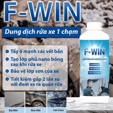 Dung Dịch Vệ Sinh Xe Máy Ô Tô F-Win 750ml Công Nghệ Mỹ Touch Clean Tẩy Rửa Bảo Vệ 2