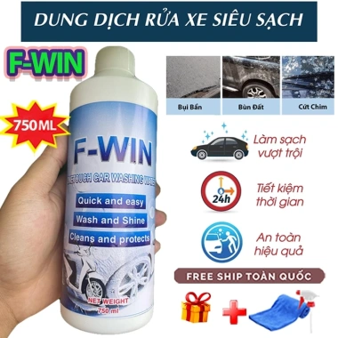 Dung Dịch Vệ Sinh Xe Máy Ô Tô F-Win 750ml Công Nghệ Mỹ Touch Clean Tẩy Rửa Bảo Vệ 10