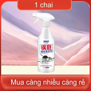 Dung Dịch Xịt Tẩy Cặn Đen Đáy Nồi 500ml - Tẩy xoong, vết ố, đánh bóng inox, sạch 9