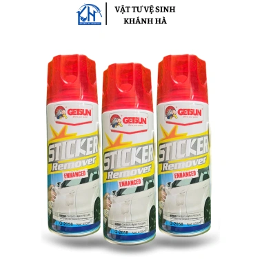 Dung dịch xịt tẩy keo, decal, tem nhãn GETSUN 450ml - Giá chỉ 113k, tiện lợi