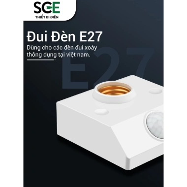 Đuôi đèn cảm biến chuyển động E27 SCE-DCB01 tùy chỉnh nút gạt – Giá ưu đãi 74.900₫ (giảm từ 96.621₫) 7