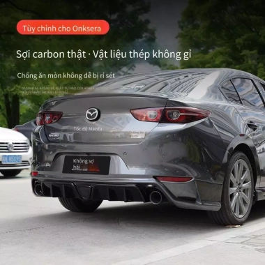 Đuôi Họng Thép Không Gỉ Mazda 3 2.020-2.026 - Ống Xả Thể Thao, Giá chỉ 328.888 VND 2