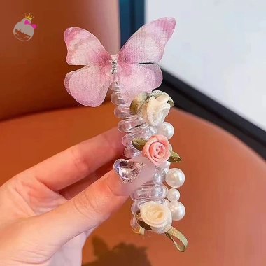 Đuôi ngựa dây điện thoại thời trang cho nữ - phụ kiện tóc thanh lịch, tinh tế 11