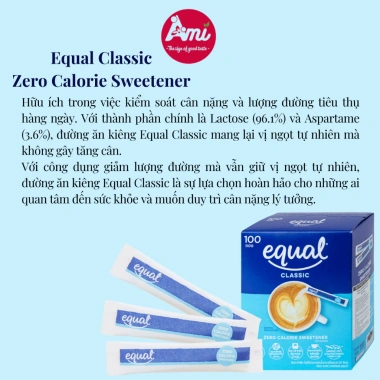Đường Ăn Kiêng Equal Zero Calorie Sweetener Classic Gold Stevia 0 Cal, Giá 67.123 VND, Giảm 18% 4