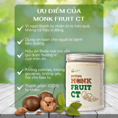 Đường Ăn Kiêng Không Calo La Hán Quả Monk Fruit 300g Giảm Cân Eat Clean 198.000₫