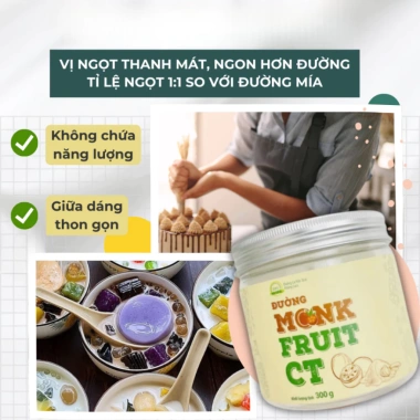 Đường Ăn Kiêng Không Calo La Hán Quả Monk Fruit 300g Giảm Cân Eat Clean 198.000₫