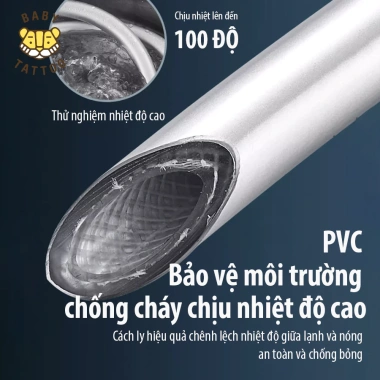 Đường Dây Ống Nước 5 Lớp Chống Cháy, Chống Xoắn 1.5m - Dây Dẫn Nước Vòi Sen Tắm Baby Tattoo Giá 190k 5