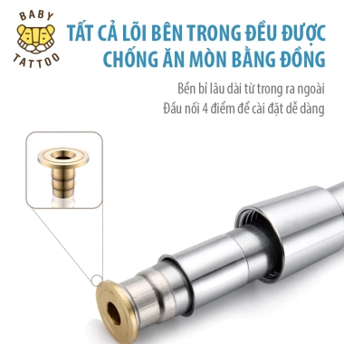 Đường Dây Ống Nước 5 Lớp Chống Cháy, Chống Xoắn 1.5m - Dây Dẫn Nước Vòi Sen Tắm Baby Tattoo Giá 190k 7