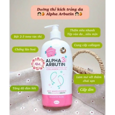 Dưỡng thể ALPHA ARBUTIN 500ml - Giảm thâm, sáng da, dưỡng ẩm sâu, chỉ 185.000₫