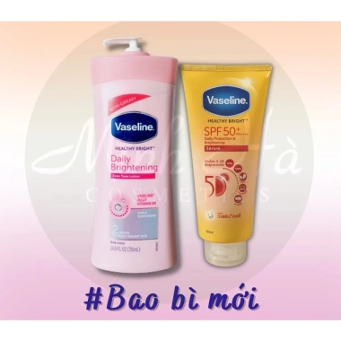 Dưỡng Thể Vaseline 50X 320ml + Serum Kích Trắng Alpha Arbutin Perfect White 135k