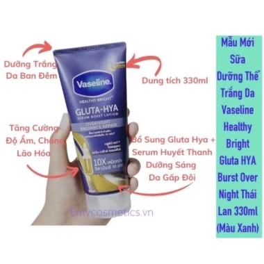 Dưỡng Thể Vaseline 50X 320ml + Serum Kích Trắng Alpha Arbutin Perfect White 135k