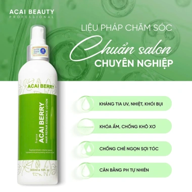 Dưỡng Tóc Acai Berry 300ml Xịt và 280ml Gel - Phục Hồi Tóc Hư Tổn Nặng, Giá 146.511₫
