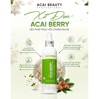 Dưỡng Tóc Acai Berry 300ml Xịt và 280ml Gel - Phục Hồi Tóc Hư Tổn Nặng, Giá 146.511₫