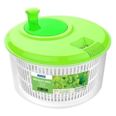 DUY TÂN Bộ Quay Rau Lớn Matsu No.807 Ø 26,2x20 cm - Quay Ly Tâm, Ráo Nước Nhanh