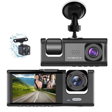 DVR ô tô FILEWOTO - Đầu ghi HD âm thanh, điều khiển app, tầm nhìn ban đêm IR, 3 kênh 360 xem video, chỉ 459.580 VND