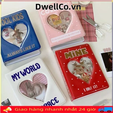 DWELLCO Photocard Holder PVC 64 Túi Album Ảnh Mini Trái Tim Yêu Nam 39.100₫