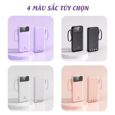 DX357 Pin Dự Phòng Di Động 50.000mAh Sạc Kho Báu LED 4 Dây Tháo Rời 45.100 VND 9