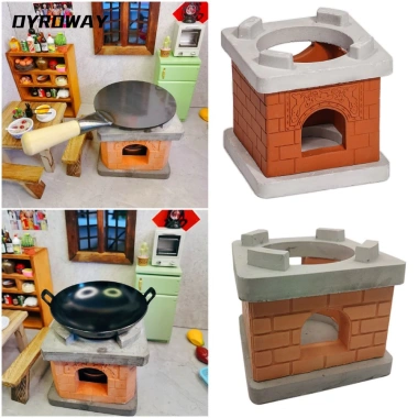 DYROWAY Đồ chơi nấu ăn thật - Bộ nhà bếp mini đầy đủ phụ kiện, cooktop, nắp chảo, nội thất búp bê, học tập tương tác 76.780 VND