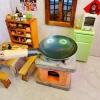 DYROWAY Đồ chơi nấu ăn thật - Bộ nhà bếp mini đầy đủ phụ kiện, cooktop, nắp chảo, nội thất búp bê, học tập tương tác 76.780 VND 6