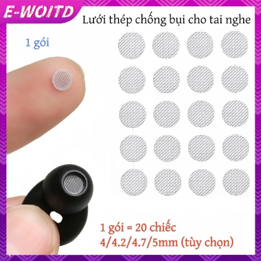 E-woitd 20 Tai Nghe Chống Bụi Mạng Lưới Thép 4-5mm - Phụ Kiện DIY Giá Sốc 23.6k