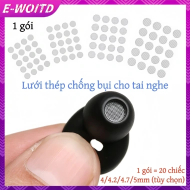 E-woitd 20 Tai Nghe Chống Bụi Mạng Lưới Thép 4-5mm - Phụ Kiện DIY Giá Sốc 23.6k 2