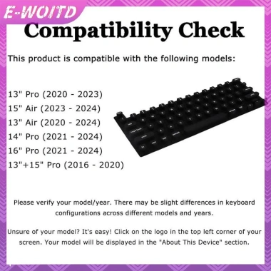 E-woitd Bàn Phím Silicon Di Động Cho Laptop - Bảo Vệ Móng Tay, Phim Silicone Dễ Gõ, Tiện Lợi 184k 7