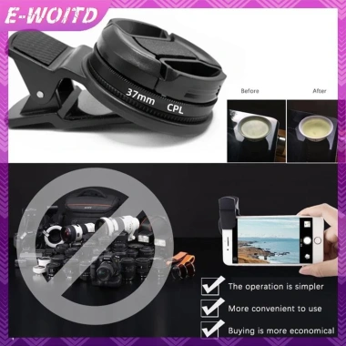 E-WOITD Đa Năng Kẹp Di Động Chuyên Nghiệp - Ống Kính Phân Cực CPL 37/52mm Góc Rộng, Lọc Camera Tròn, Đen HNVN E-WOITD Đa Năng Kẹp Di Động Chuyên Nghiệp - Ống Kính Phân Cực CPL 37/52mm Góc Rộng, Lọc Camera Tròn, Đen HNVN