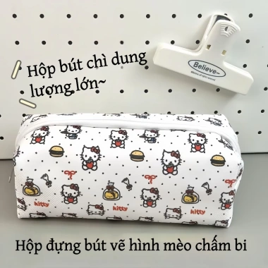 E-WOITD Hộp Đựng Bút Chì Họa Tiết Mèo Dễ Thương Kawaii Túi Bảo Quản Văn Phòng Phẩm 35.403₫ 12