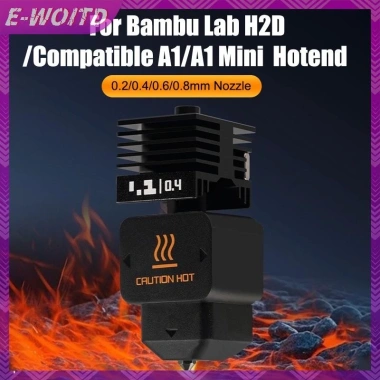 E-WOITD Hotend Kit Bambu Lab H2D Thép Cứng Lưu Lượng Cao 0.2-0.8mm Thay Thế A1/A1 - Giá 200k 2