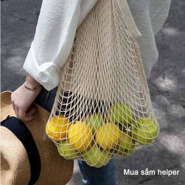 E6 Túi lưới đa năng SEPER - Decor, đi biển, picnic, chợ - Tiện dụng, bảo vệ môi trường, chỉ 41.000₫