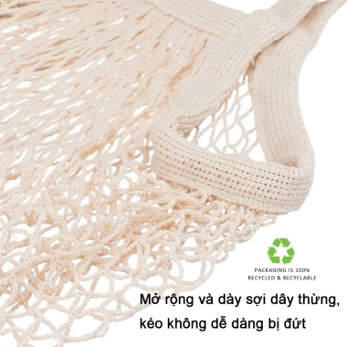 E6 Túi lưới đa năng SEPER - Decor, đi biển, picnic, chợ - Tiện dụng, bảo vệ môi trường, chỉ 41.000₫