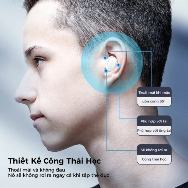 E7S TWS Tai nghe MINI Bluetooth 5.3, khử tiếng ồn, âm thanh nổi, thể thao - 76.800đ 8