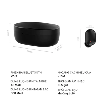 E7S TWS Tai nghe MINI Bluetooth 5.3, khử tiếng ồn, âm thanh nổi, thể thao - 76.800đ 9