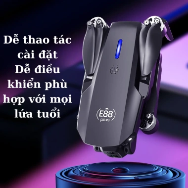 E88 PLUS Flycam Mini Giá Rẻ - Camera kép 120° góc rộng, điều khiển từ xa, chụp ảnh 449k