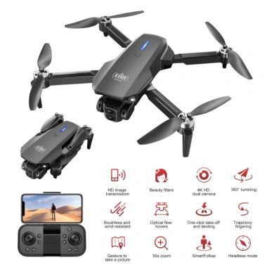 E88 PLUS Flycam Mini Giá Rẻ - Camera kép 120° góc rộng, điều khiển từ xa, chụp ảnh 449k