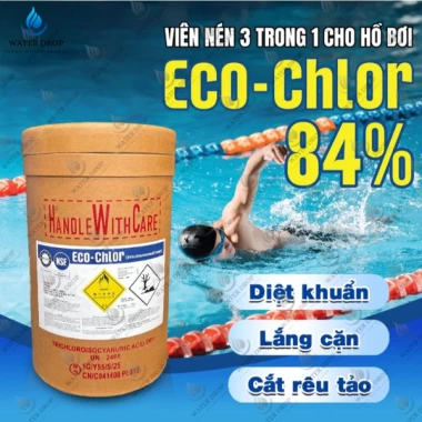 Eco Chlor 3 Trong 1 - Clo viên 200g 84% Chlorine, diệt rêu tảo, làm trong nước, 5 viên/hũ, giá ưu đãi 95.000₫ 6 Eco Chlor 3 Trong 1 - Clo viên 200g 84% Chlorine, diệt rêu tảo, làm trong nước, 5 viên/hũ, giá ưu đãi 95.000₫ 6