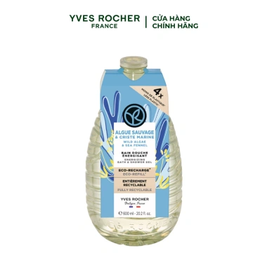 Eco-Refill Sữa tắm thiên nhiên không Sulfate Yves Rocher 600ml Dưỡng da mềm mại giảm giá 370k