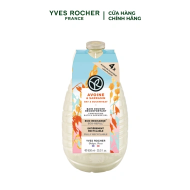 Eco-Refill Sữa tắm thiên nhiên không Sulfate Yves Rocher 600ml Dưỡng da mềm mại giảm giá 370k