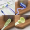 Ecoobix Z Bàn chải đánh răng Len mềm Hetomorphism Uốn cong không hư tổn nướu, làm sạch sâu, bộ du lịch di động - Giá 63.187 VND 4