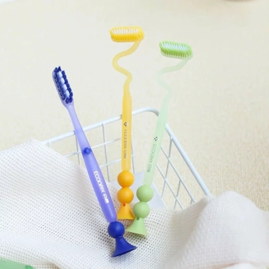 Ecoobix Z Bàn chải đánh răng Len mềm Hetomorphism Uốn cong không hư tổn nướu, làm sạch sâu, bộ du lịch di động - Giá 63.187 VND